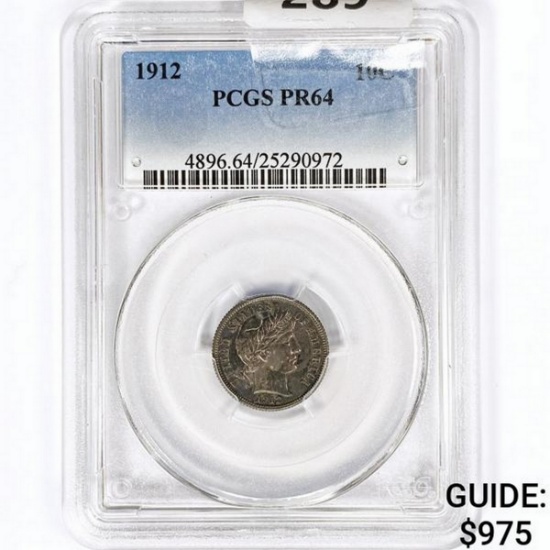 1912 Barber Dime PCGS PR64