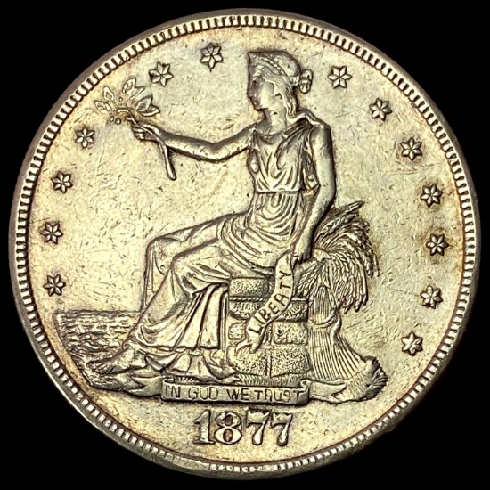 1877 Silver Trade Dollar CLOSELY UNCIRCULATED
