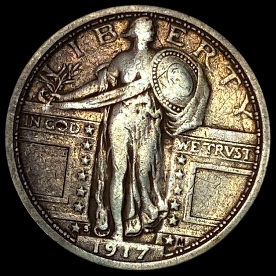 1917-S Silver Standing Liberty Quarter LIGHTLY CIRCULATED