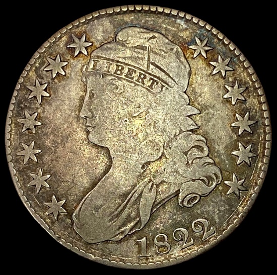 1822 Capped Bust Silver Half Dollar LIGHTLY CIRCULATED