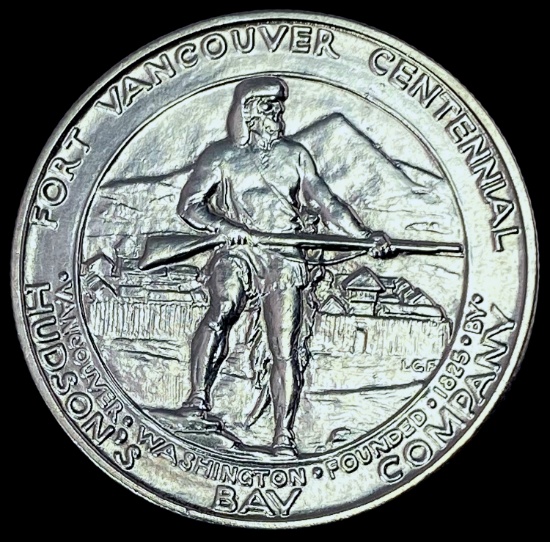 1925 Silver Fort Vancouver Half Dollar GEM BU
