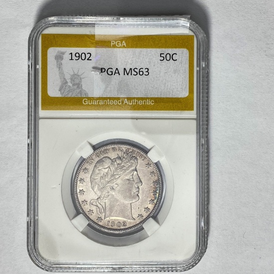 1902 Barber Half Dollar PGA MS63