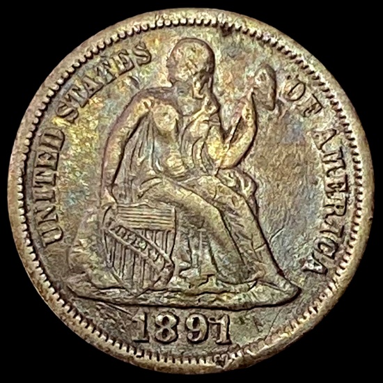 1891 Seated Liberty Dime CLOSELY UNCIRCULATED