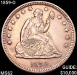 1859-O Seated Liberty Quarter UNCIRCULATED