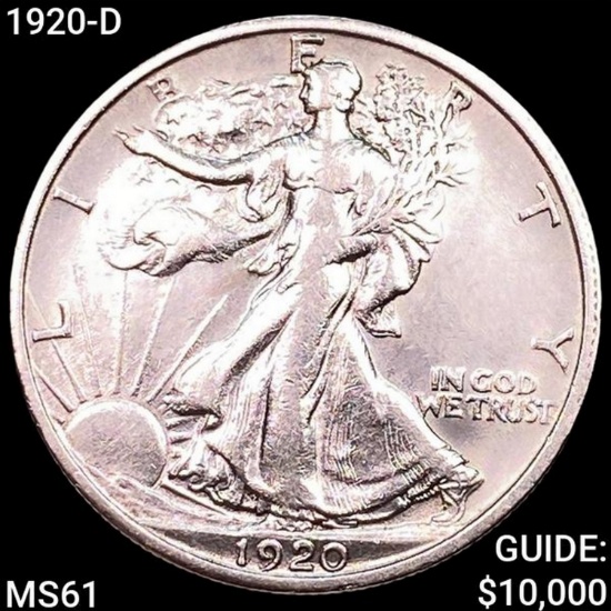 1920-D Walking Liberty Half Dollar