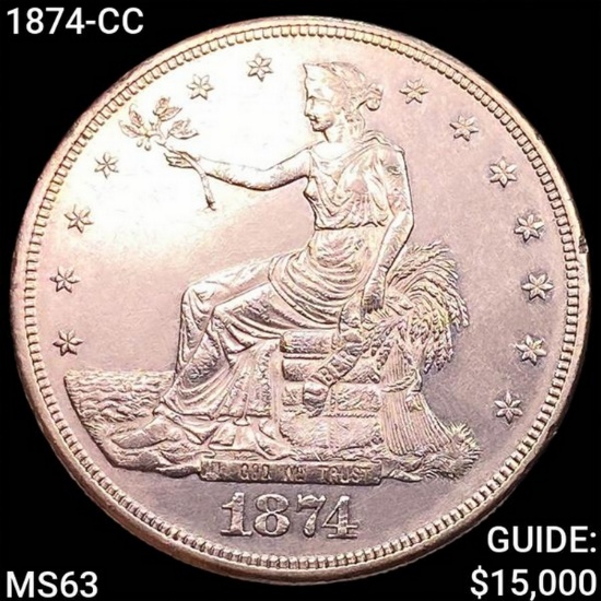 1874-CC Silver Trade Dollar