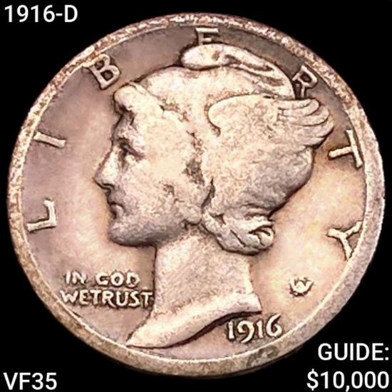 1916-D Mercury Dime