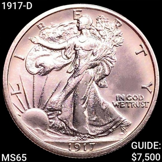 1917-D Walking Liberty Half Dollar
