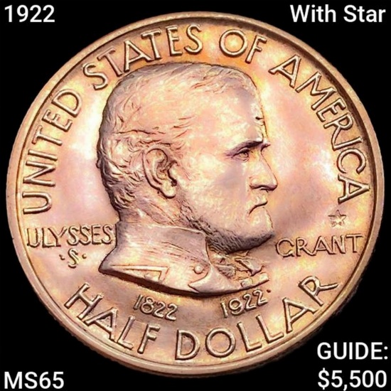 1922 With Star Grant Half Dollar