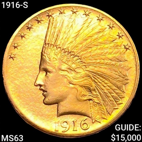 1916-S $10 Gold Eagle CHOICE BU