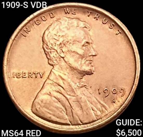 1909-S VDB Wheat Cent CHOICE BU RD