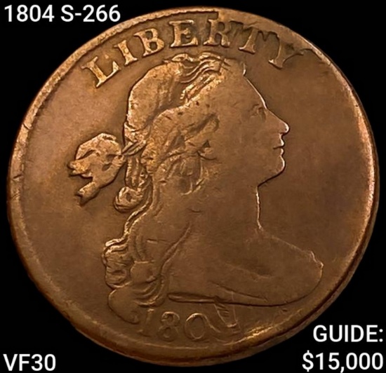 1804 S-266 Draped Bust Large Cent LIGHTLY CIRCULATED