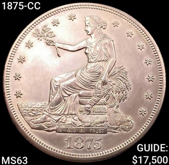 1875-CC Silver Trade Dollar CHOICE BU
