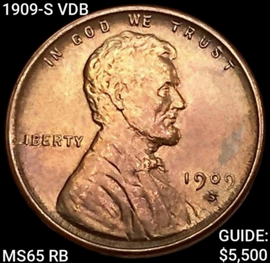 1909-S VDB Wheat Cent GEM BU