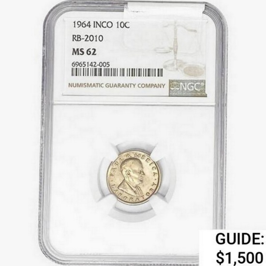 1964 INCO 10C RB-2010 NGC MS62