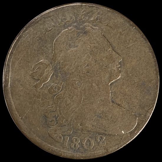 1802 Draped Bust Large Cent NICELY CIRCULATED