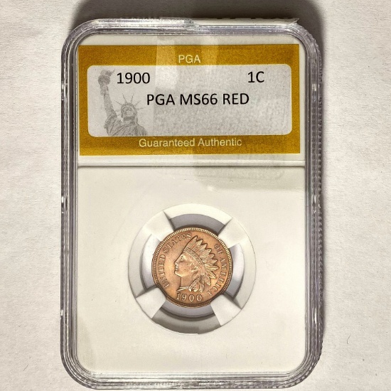 1900 Indian Head Cent PGA MS66 RED