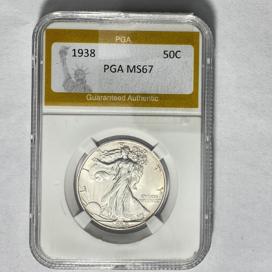 1938 Walking Liberty Half Dollar PGA MS6