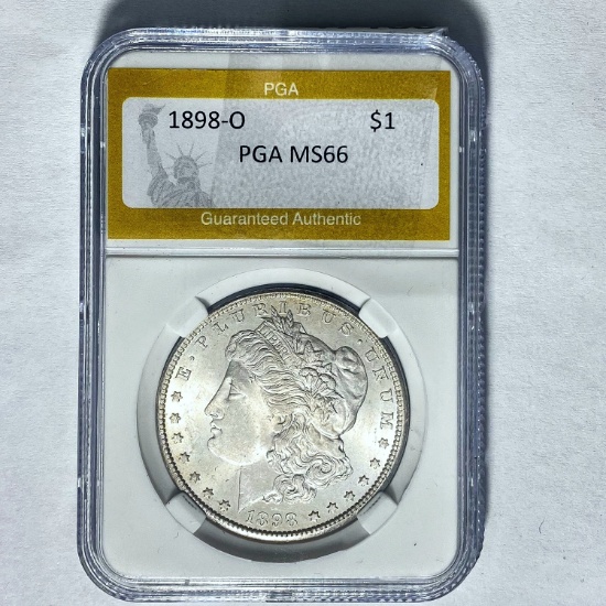 1898-O Morgan Silver Dollar PGA MS66