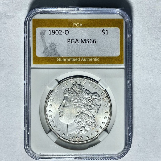 1902-O Morgan Silver Dollar PGA MS66