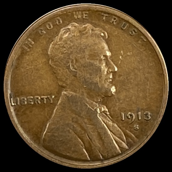1913-S Lincoln Wheat Cent CLOSELY UNCIRCULATED
