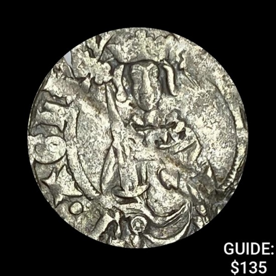 [1362-1372] Anglo Gallic Silver 1/2 Gros CLOSELY UNCIRCULATED