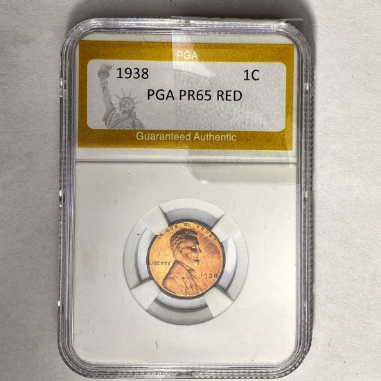 1938 1C PGA PR65 RED