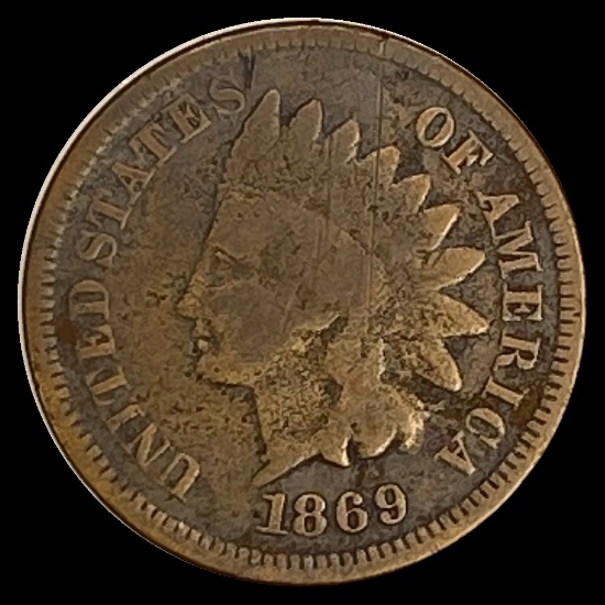 1869 Indian Head Cent NICELY CIRCULATED