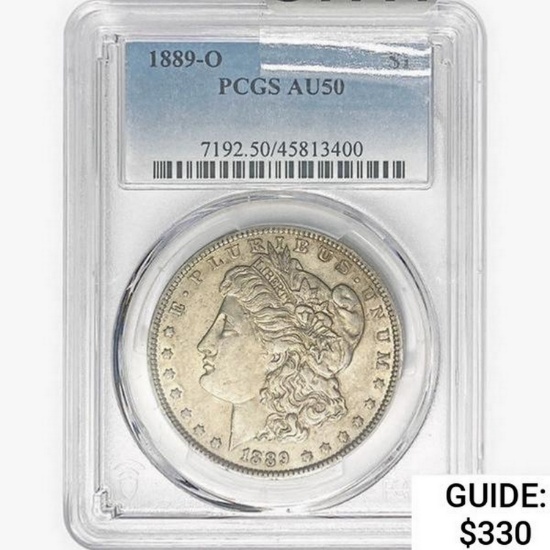 1889-O Morgan Silver Dollar PCGS AU50