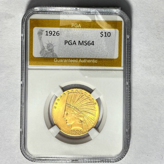 1926 $10 Indian Head Eagle PGA MS64