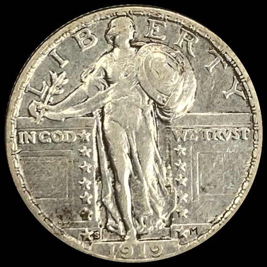 1919-S Standing Liberty Silver Quarter CLOSELY UNCIRCULATED