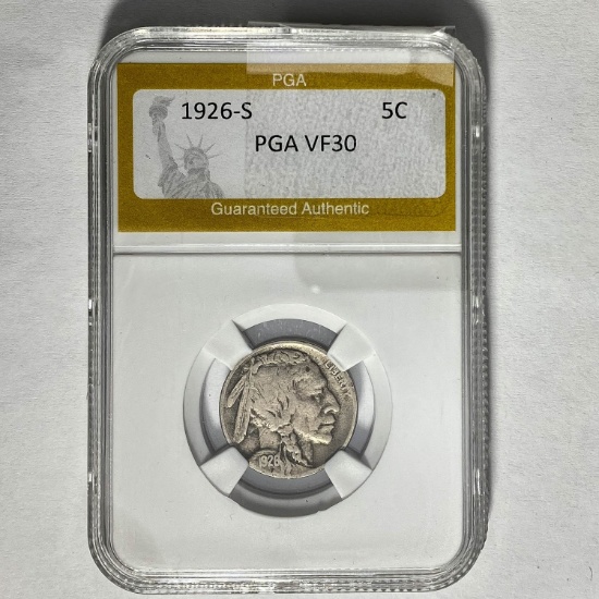 1926-S Buffalo Nickel PGA VF30
