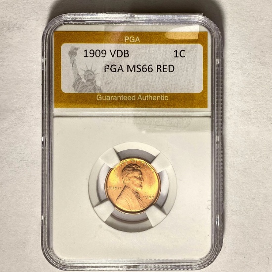 1909 VDB 1C PGA MS66 RED