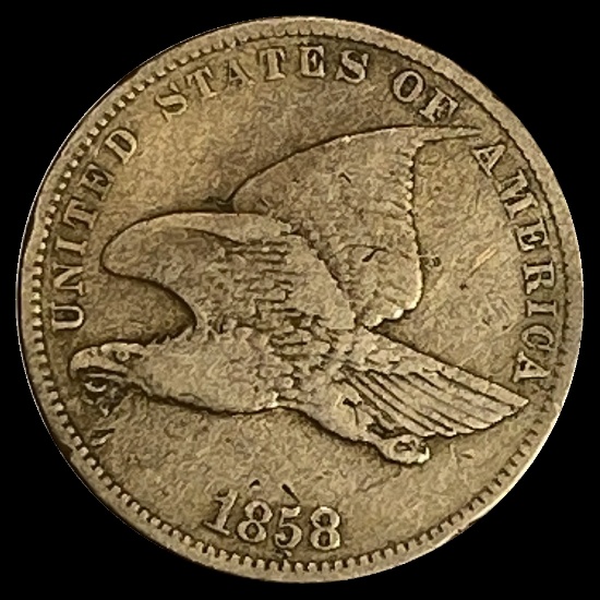 1858 Copper-Nickel Flying Eagle Cent LIGHTLY CIRCULATED