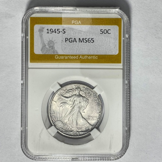 1945-S Walking Liberty Half Dollar PGA M