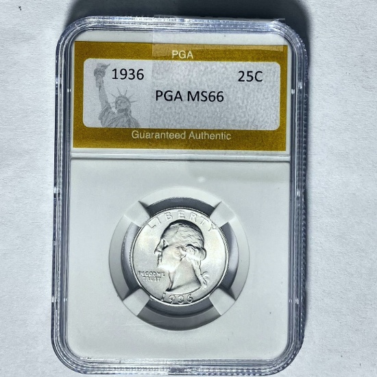 1936 25C PGA MS66