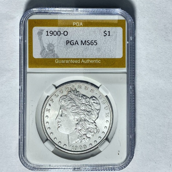 1900-O Morgan Silver Dollar PGA MS65