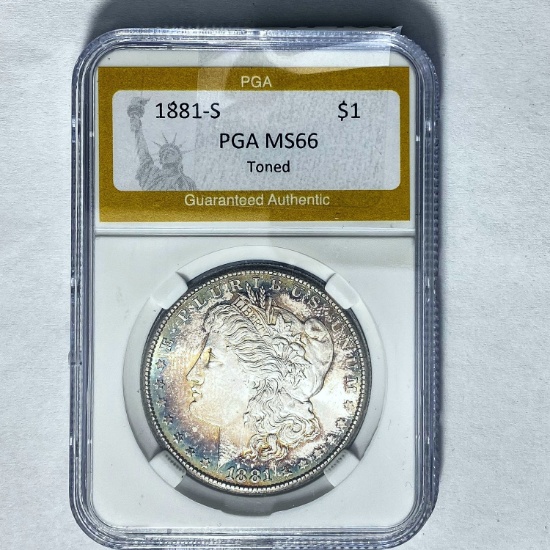 1881-S Morgan Dollar PGA MS66