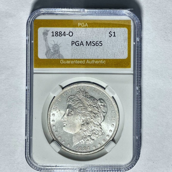 1884-O Morgan Dollar PGA MS65