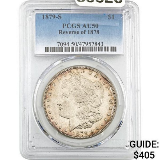 1879-S REV 78 Morgan Dollar PCGS AU50  AU50