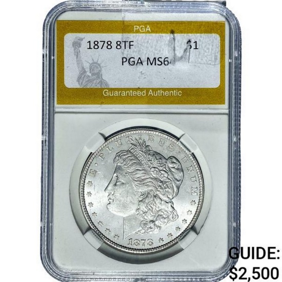 1878 8TF Morgan Dollar PGA MS64
