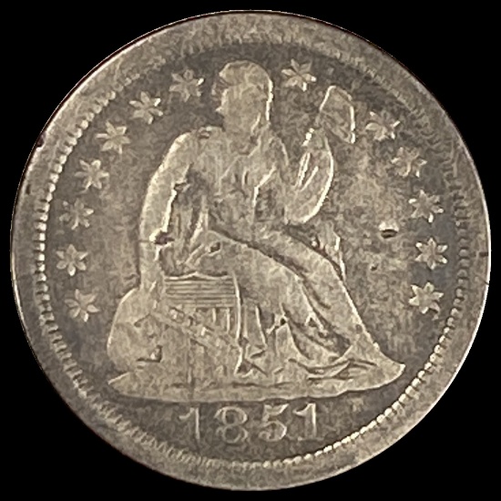 1851-O Silver Seated Liberty Dime LIGHTLY CIRCULATED