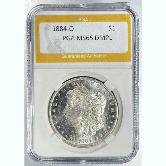 1884-O Morgan Dollar PGA MS65 DMPL SILVER