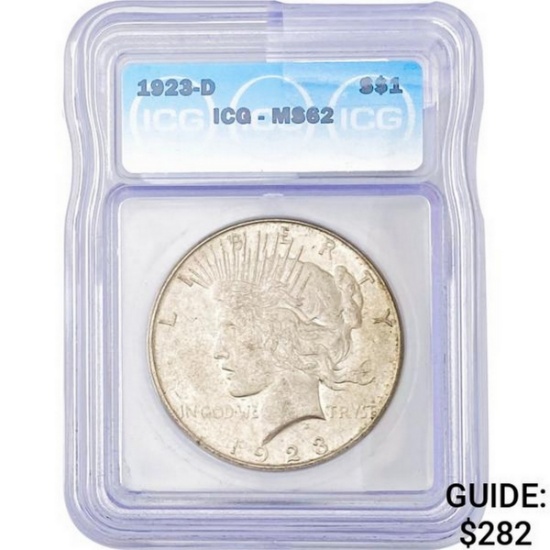 1923-D Peace Dollar ICG MS62