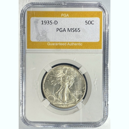 1935-D 50C Walking Liberty PGA MS65