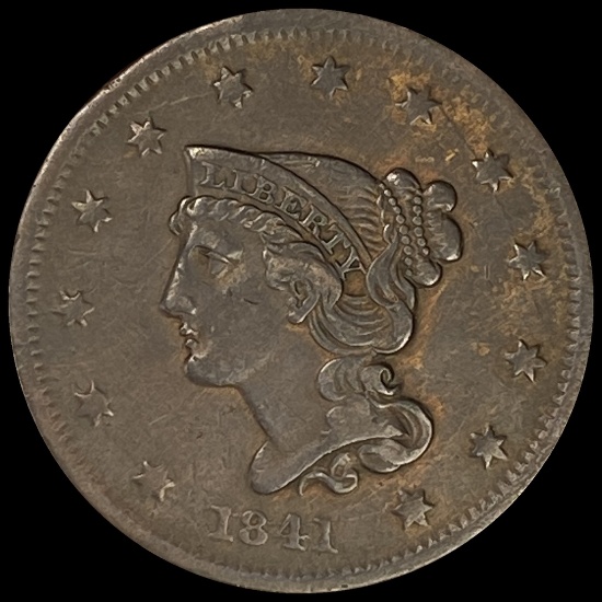 1841 Braided Hair Large Cent CLOSELY UNCIRCULATED
