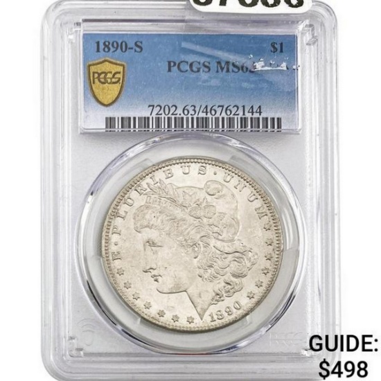 1890-S Morgan Silver Dollar PCGS MS63