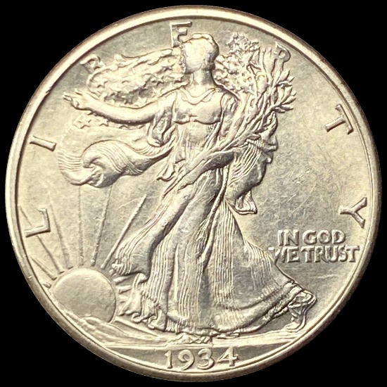 1934-D Silver Half Dollar Walking Liberty GEM BU