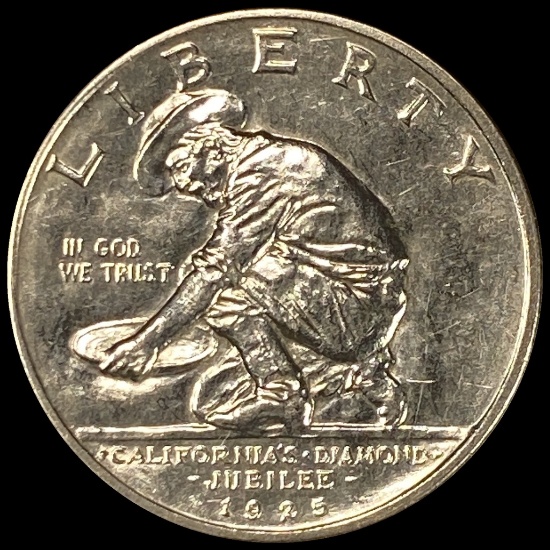 1925 Silver Half Dollar California Jubilee GEM BU