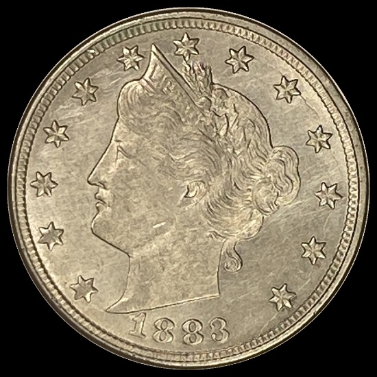 1883 Liberty Head Nickel (No Cents) GEM BU